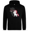 Чоловіча толстовка (худі) Evil unicorn Чорний фото