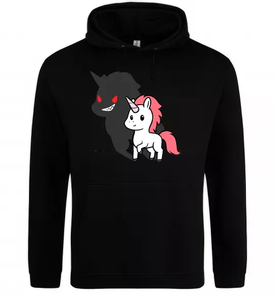 Женская толстовка (худи) Evil unicorn Черный фото