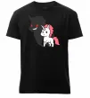 Чоловіча преміум футболка Evil unicorn Чорний фото