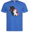 Мужская футболка Evil unicorn Ярко-синий фото