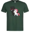Мужская футболка Evil unicorn Темно-зеленый фото