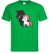 Мужская футболка Evil unicorn Зеленый фото