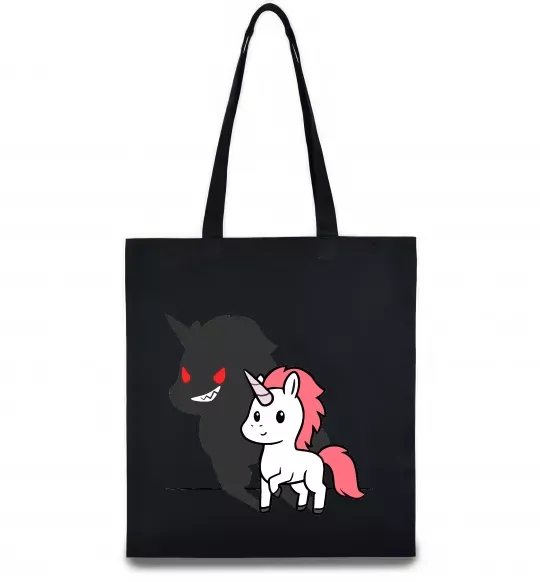 Эко-сумка Evil unicorn Черный фото