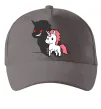 Кепка Evil unicorn Серый фото