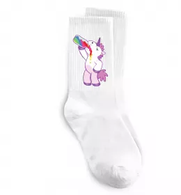 Носки Drunk unicorn Белый фото