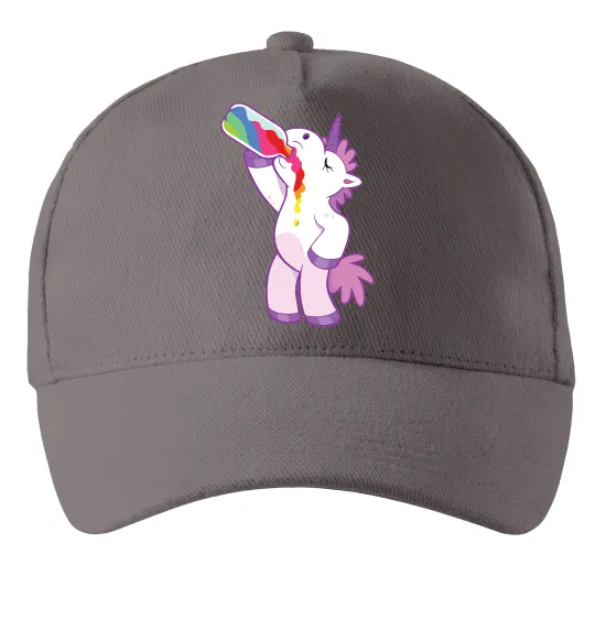 Кепка Drunk unicorn Серый фото