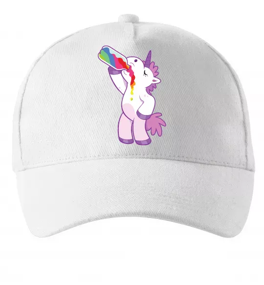 Кепка Drunk unicorn Білий фото