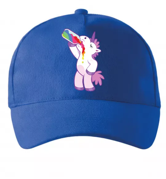 Кепка Drunk unicorn Яскраво-синій фото