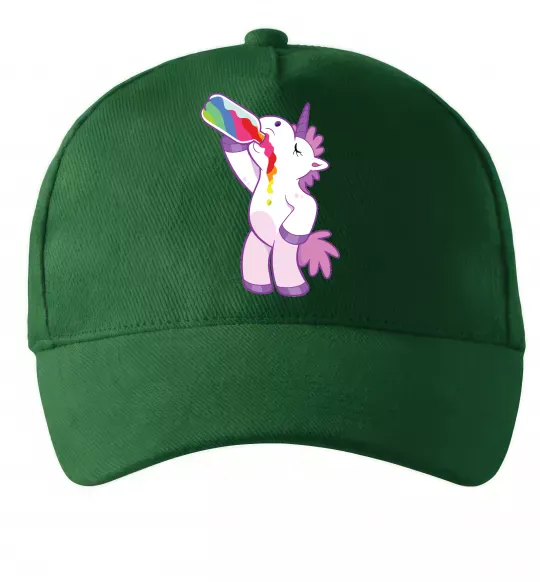 Кепка Drunk unicorn Темно-зелений фото