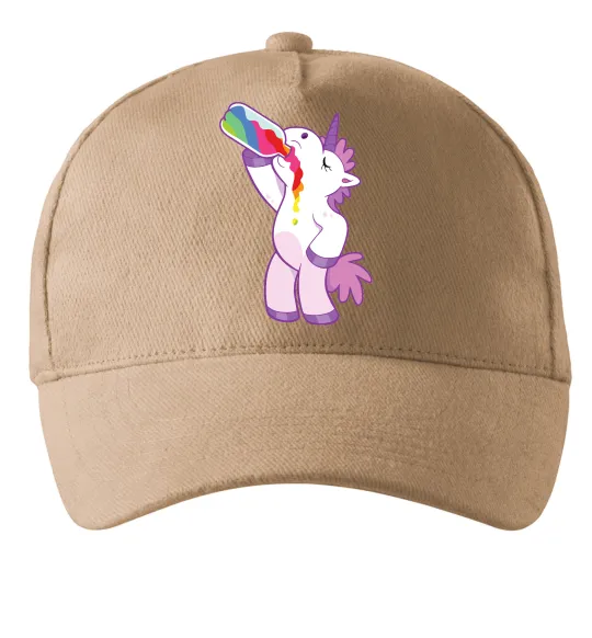 Кепка Drunk unicorn Пісочний фото