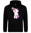 Женская толстовка (худи) Drunk unicorn Черный фото