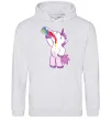 Женская толстовка (худи) Drunk unicorn Серый меланж фото