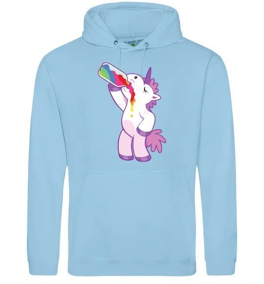 Жіноча толстовка (худі) Drunk unicorn Блакитний фото