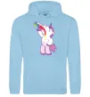 Жіноча толстовка (худі) Drunk unicorn Блакитний фото
