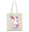 Еко-сумка Drunk unicorn Бежевий фото