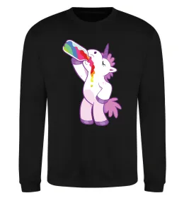 Свитшот Drunk unicorn Черный фото