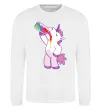 Свитшот Drunk unicorn Белый фото
