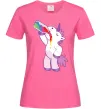 Женская футболка Drunk unicorn Ярко-розовый фото