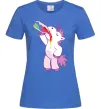 Женская футболка Drunk unicorn Ярко-синий фото