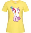 Женская футболка Drunk unicorn Лимонный фото