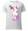 Мужская премиум футболка Drunk unicorn Белый фото