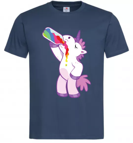 Чоловіча футболка Drunk unicorn Темно-синій фото
