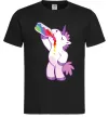 Чоловіча футболка Drunk unicorn Чорний фото