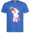 Чоловіча футболка Drunk unicorn Яскраво-синій фото