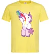 Чоловіча футболка Drunk unicorn Лимонний фото