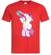 Чоловіча футболка Drunk unicorn Червоний фото