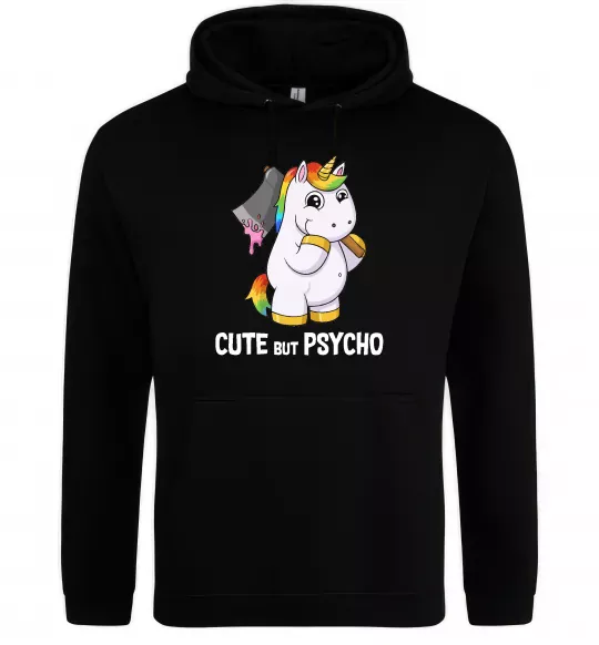 Чоловіча толстовка (худі) Cute but psycho Чорний фото