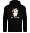 Женская толстовка (худи) Cute but psycho Черный фото