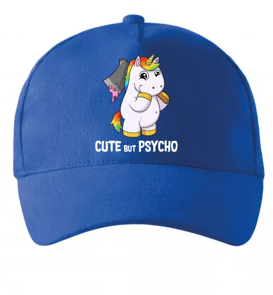 Кепка Cute but psycho Ярко-синий фото