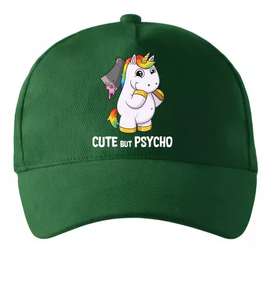 Кепка Cute but psycho Темно-зеленый фото