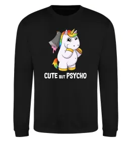 Світшот Cute but psycho Чорний фото
