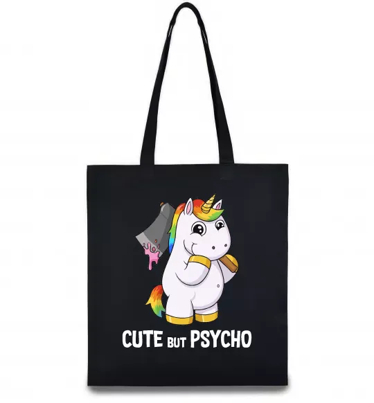 Эко-сумка Cute but psycho Черный фото
