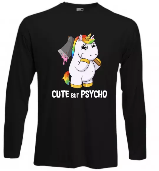 Лонгслив Cute but psycho Черный фото