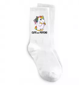 Носки Cute but psycho Белый фото