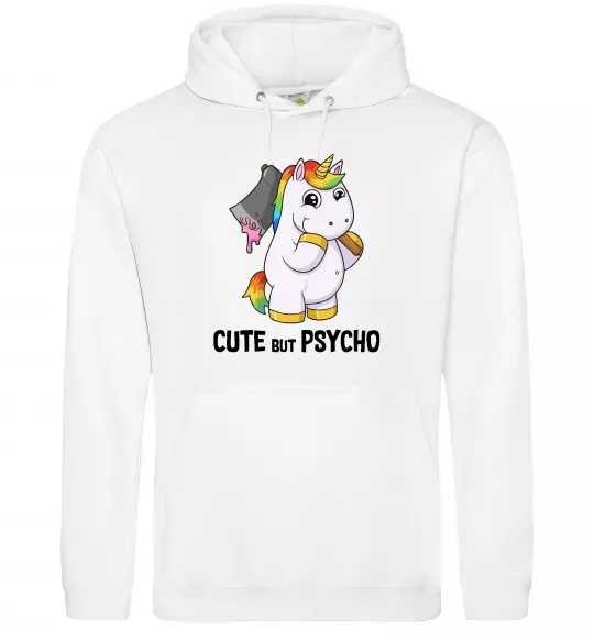 Чоловіча толстовка (худі) Cute but psycho Білий фото