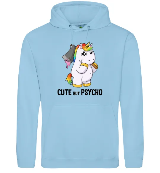 Чоловіча толстовка (худі) Cute but psycho Блакитний фото