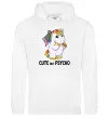 Женская толстовка (худи) Cute but psycho Белый фото