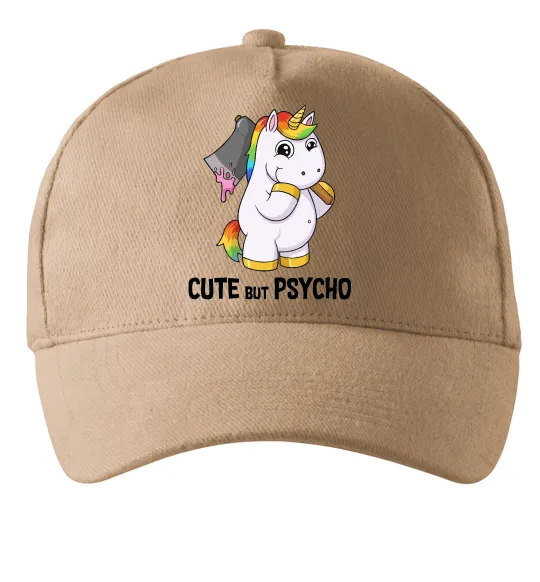 Кепка Cute but psycho Пісочний фото