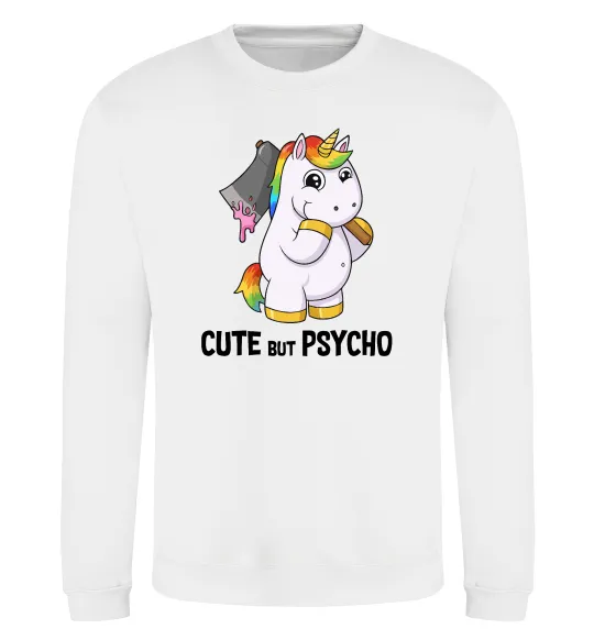 Свитшот Cute but psycho Белый фото