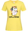 Жіноча футболка Cute but psycho Лимонний фото
