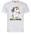 Мужская футболка Cute but psycho Белый фото