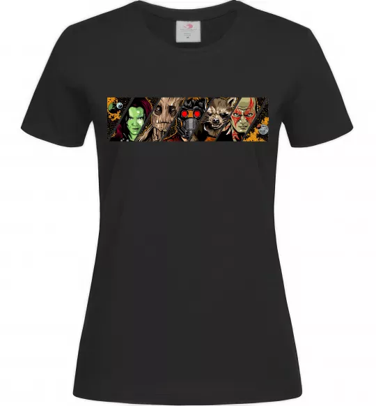 Жіноча футболка Комікс вартові галактики Чорний фото