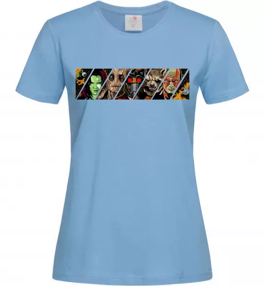 Жіноча футболка Комікс вартові галактики Блакитний фото