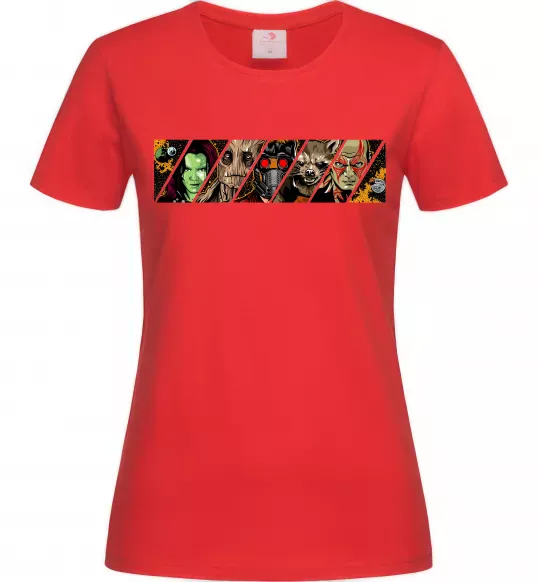 Жіноча футболка Комікс вартові галактики Червоний фото