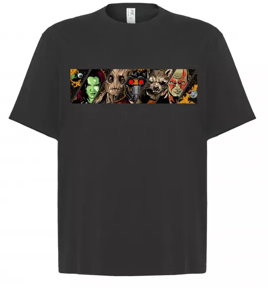 Футболка Оверсайз Комікс вартові галактики Чорний фото