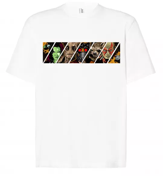 Футболка Оверсайз Комікс вартові галактики Білий фото